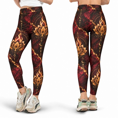 Leggings fiore loto - leggings,