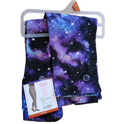Leggings galaxy viola nero - leggings,