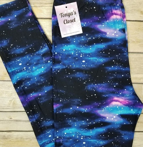 Leggings blu stampa galassia